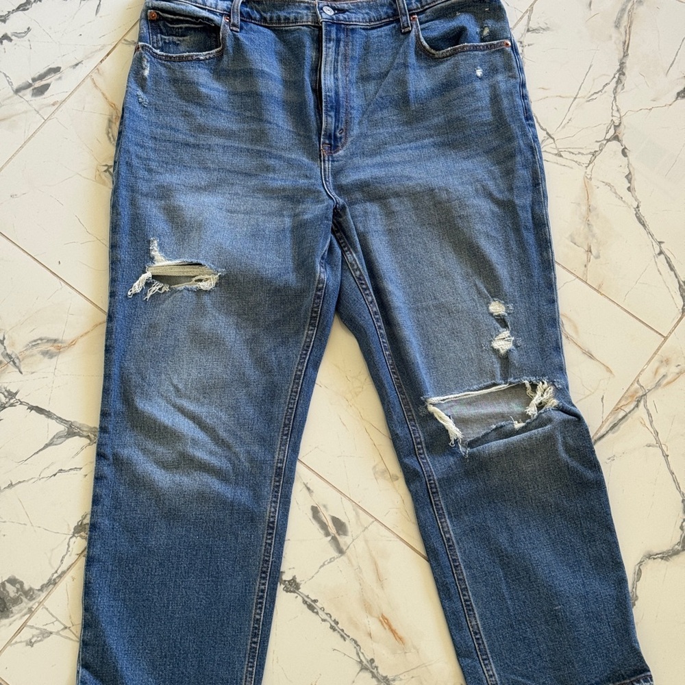 Abercrombie & Fitch , The Ankle Straight Ultra High Rise , 33/16R